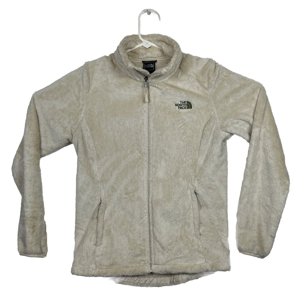 🔥The North Face Osito Women's Cream Teddy Fleece Full Zip Jacket Small